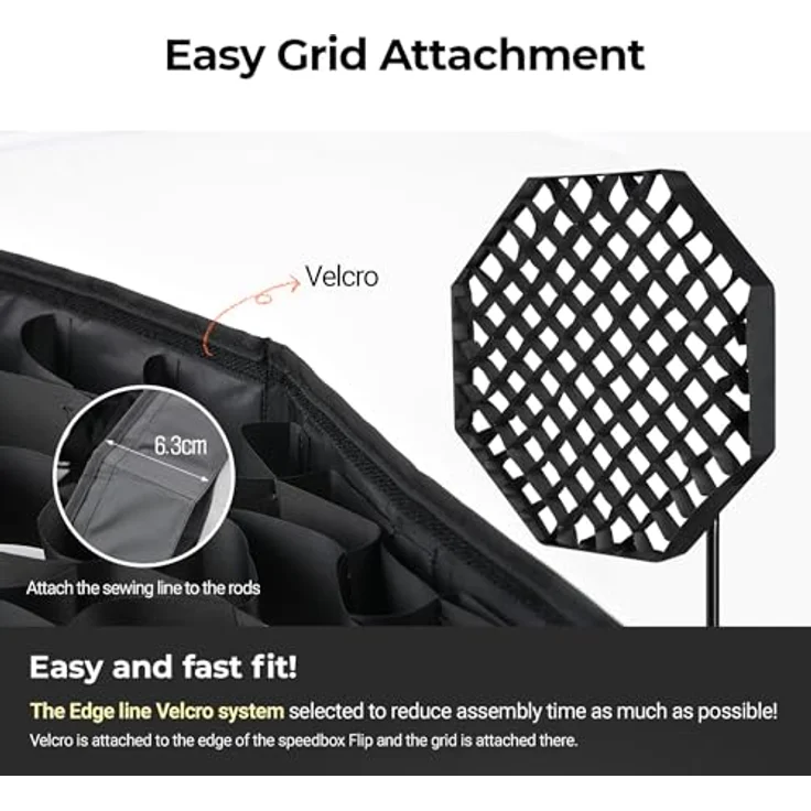 SMDV Speedbox Flip 28G, achteckige Softbox mit 70 cm Durchmesser, schnell ein- und ausklappbar – Bild 7