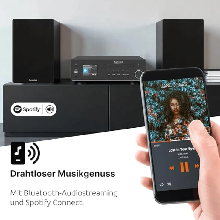 TechniSat DIGITRADIO 760 CD IR Kompaktanlage - 140 Watt Stereo, Bluetooth, Spotify, Wecker, Sleeptimer (Schwarz) – Bild 4