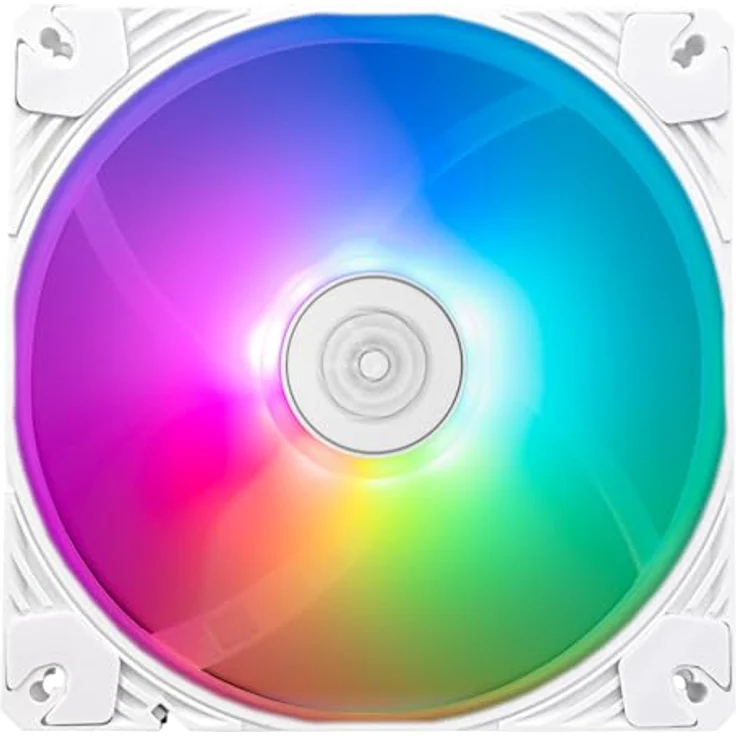 SilverStone Shark Force ARGB 140mm Gehäuselüfter - Weiß, PWM, Shark Force-Lüfterflügeldesign, 0-2200 U/min, ARGB-Beleuchtung – Bild 3