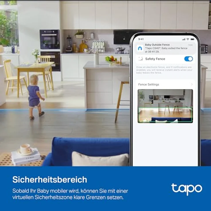 TP-Link Tapo C840 BabyCam, Netzwerkkamera mit Doppellinse, 2560 x 1440 Pixels, Bewegungserkennung, Schlafanalyse, Nachtlicht, Smart-Home-kompatibel, Weiss – Bild 12
