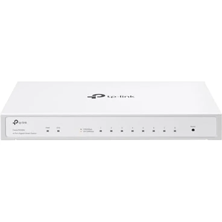 TP-Link Festa FS308G 8-Port Gigabit Switch, PoE-Eingangsport, Cloud-Verwaltung, VLAN, ACL, IGMP Snooping, lüfterloses Design, metallisches Gehäuse
