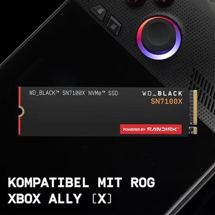 SanDisk WD_BLACK SN7100X SSD, NVMe M.2 2280, 4 TB, PCIe Gen4, bis zu 7.250 MB/s Lesegeschwindigkeit, offizielle ROG Xbox Ally-Lizenz – Bild 2
