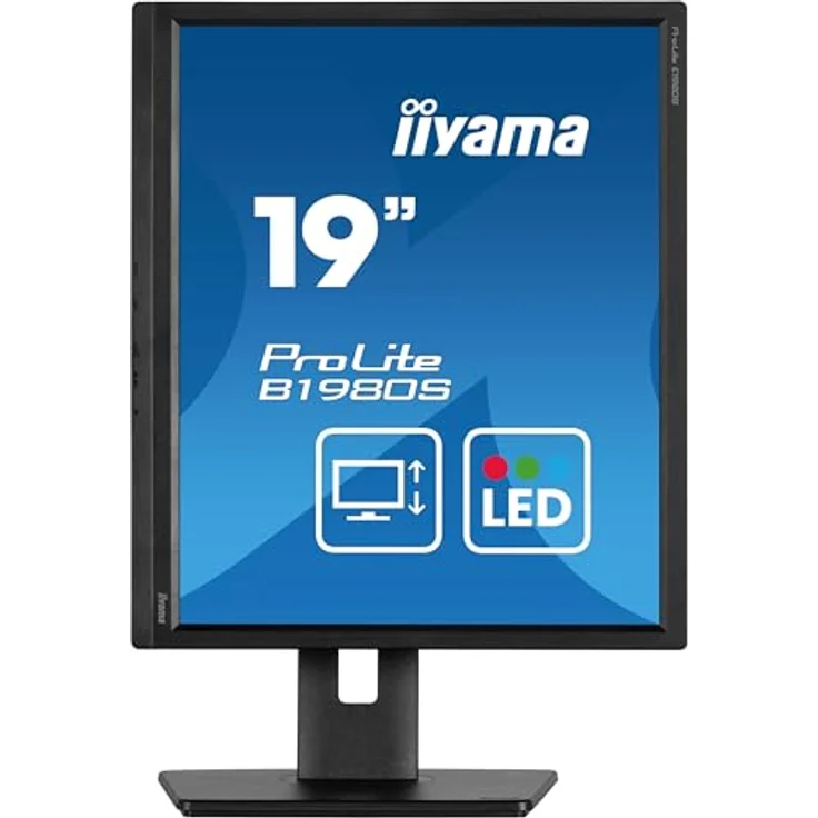 iiyama Prolite B1980S-B1, 48 cm 19" LED-Monitor mit SXGA, HDMI, DP, höhenverstellbar und Pivot-Funktion, schwarz – Bild 4