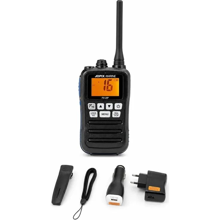 Jopix Marine 242P VHF Seefunk Handgerät, schwimmfähig und IP67 wasserdicht, 3 Watt Sendeleistung, kompakt und leicht
