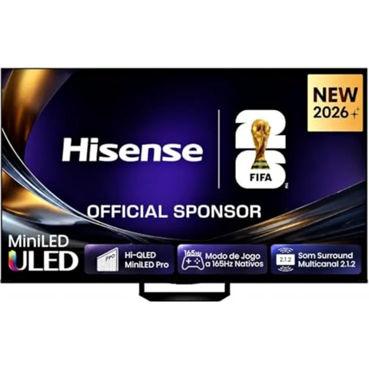 Hisense 75U7S PRO, 75 Zoll 4K Smart-TV mit Hi-QLED MiniLED Pro, 165Hz Game Mode, Dolby Vision und AI Sound, Grau, Schwarz – Bild 1
