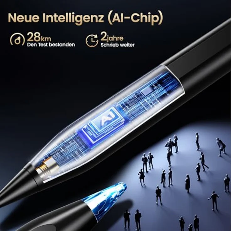 BAZO Stift für iPad Pencil 2. Generation, Schnellladung in 15 Minuten, Palm Rejection, Neigungssensitivität, Stylus für Pro 13''/12,9''/11''/iPad 6-10.Gen/Mini 5/6.Gen/Air 3/4/5, Schwarz – Bild 3