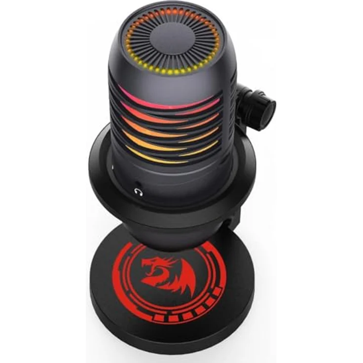 Redragon GM211 NEBULA, Mikrofon mit 14-mm-Kondensatormembran, nierenförmiger Richtcharakteristik, 48KHz Abtastrate und 7-farbiger RGB-Beleuchtung – Bild 4