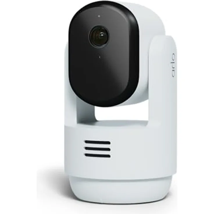 Arlo Essential 3 Indoor HD PTZ, Überwachungskamera mit 2K HD, KI-Erkennung, Nachtsicht, Alexa-kompatibel, Objektivverschluss, inklusive sicherer Testversion, 1 Kamera