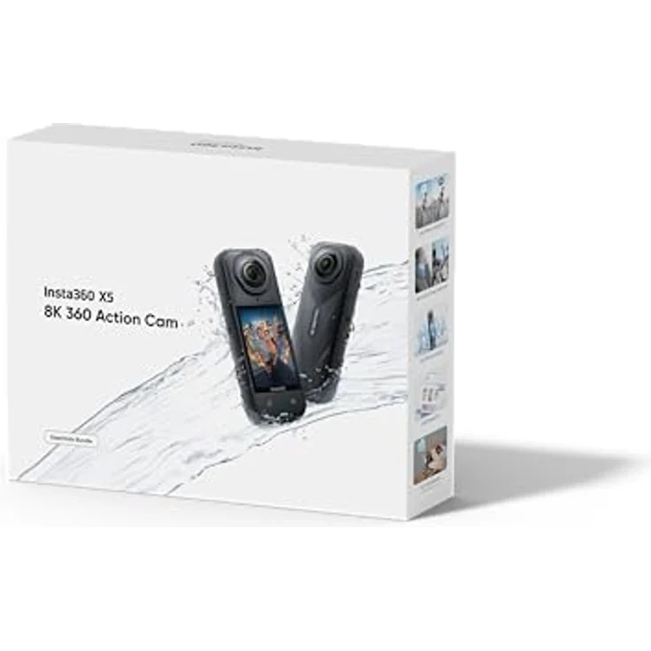 INSTA360 X5 Essentials Bundle, 360° Actioncam mit 8K Video, stoßfest und wasserdicht bis 15m, inkl. Zubehör – Bild 4