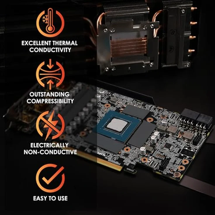 Thermal Grizzly TG Minus Pad Pro, Wärmeleitpad 120x20x0,5 mm, grau, 2er Pack, nicht elektrisch leitend – Bild 2