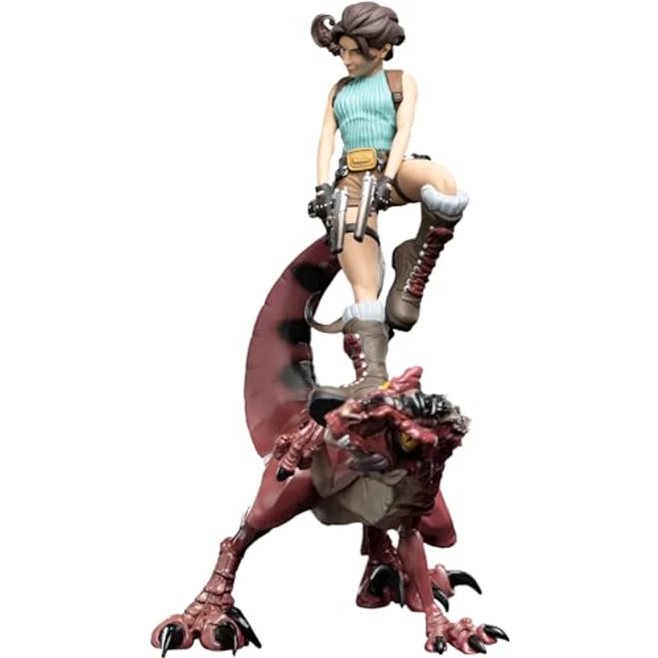 Weta Workshop Tomb Raider Mini Epics Vinyl Figur Lara Croft & Raptor 24 cm, Offiziell lizenziert, 12,5 x 24,5 x 14,2 cm, in bedruckter Geschenkbox – Bild 4