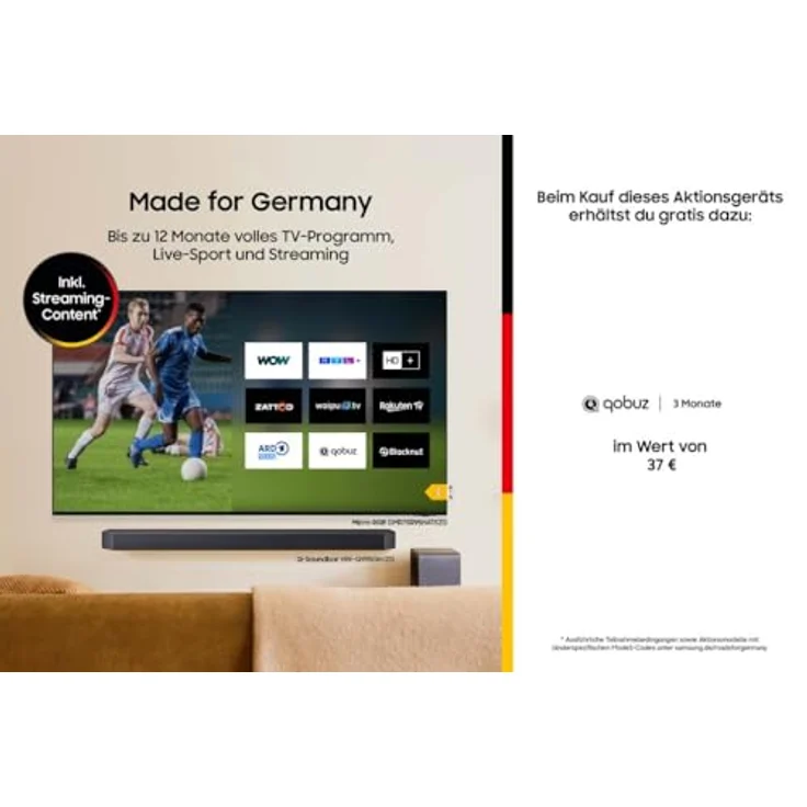 Samsung HW-Q610GF Q-Series 3.1.2-Kanal-Soundbar mit kabellosem 6,5"-Subwoofer, Dolby Atmos, DTS:X, Q-Symphony und Game Mode Pro [2025] – Bild 4