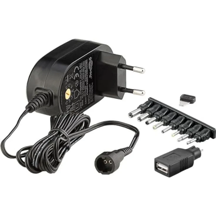 Goobay 59029 Universal Netzteil 1500mA 3V / 4,5V / 5V / 6V / 7,5V / 9V / 12V inkl. 8 Adapterstecker plus USB – Bild 2
