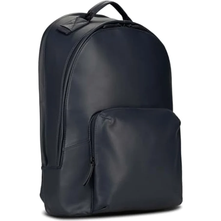 Jost Tromsoe Laptoprucksack, Rucksack mit gepolstertem Laptopfach, dunkelblau, optimal organisiert mit hochwertigem Rindsleder – Bild 2