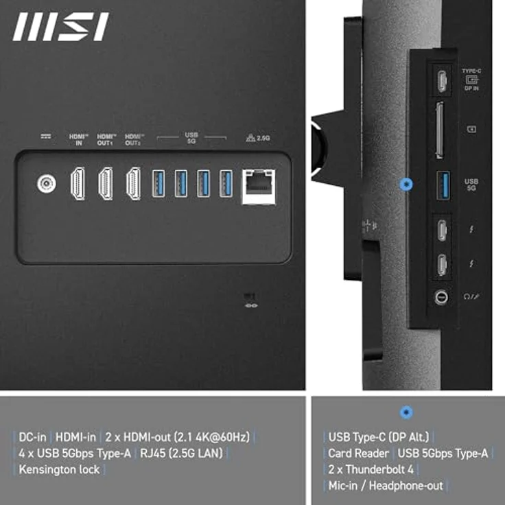 MSI Modern AM273QP AI 1UMG-409AT, All-in-One-PC mit 27" WQHD IPS-Panel, Intel Core Ultra 5, Thunderbolt 4 und Windows 11 Home – Bild 5