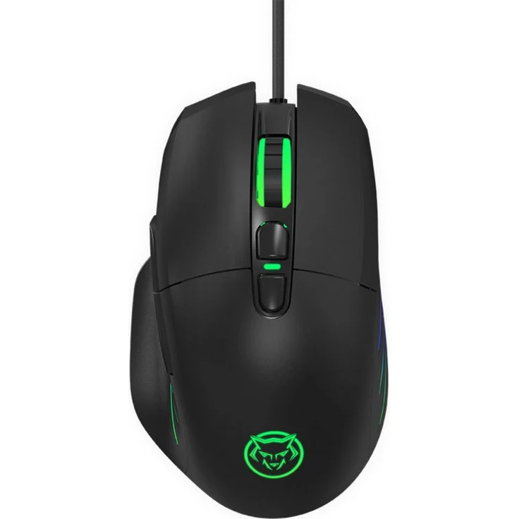 Qware Chicago Gaming Maus, kabelgebunden mit 10000 DPI, RGB Beleuchtung und 8 programmierbaren Tasten
