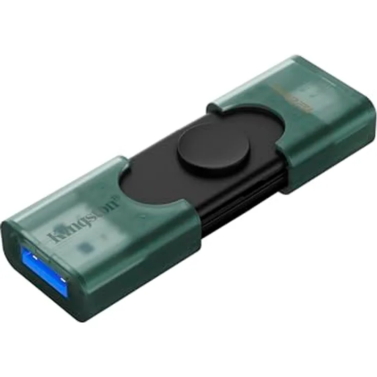 Kingston DataTraveler Duo, 128GB USB-Stick Dual-Slider mit USB-A und USB-C, USB 3.2 Gen 1x1 (5 Gbit/s)