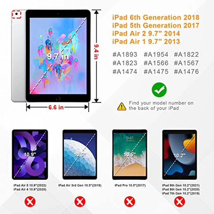 FINTIE Tastatur Hülle für iPad 9.7 Zoll 2018/2017 & iPad Air 1/2, ultradünne leichte Schutzhülle mit abnehmbarer deutscher Bluetooth-Tastatur, schwarz – Bild 3