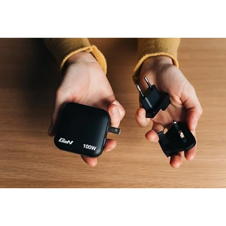 Verbatim Mini GaN Charger 100 W, 3 Ports USB-C Ladegerät mit 2 x USB-C & 1 x USB-A, Schnelles Ladegerät für MacBook, iPad, iPhone, Samsung & mehr, schwarz, inkl. EU- und UK-Adapter – Bild 5