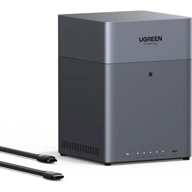 Ugreen DH4300 Plus, 4-Bay NAS mit 8-Kern-Prozessor, 8 GB RAM, RAID-Unterstützung, Grau