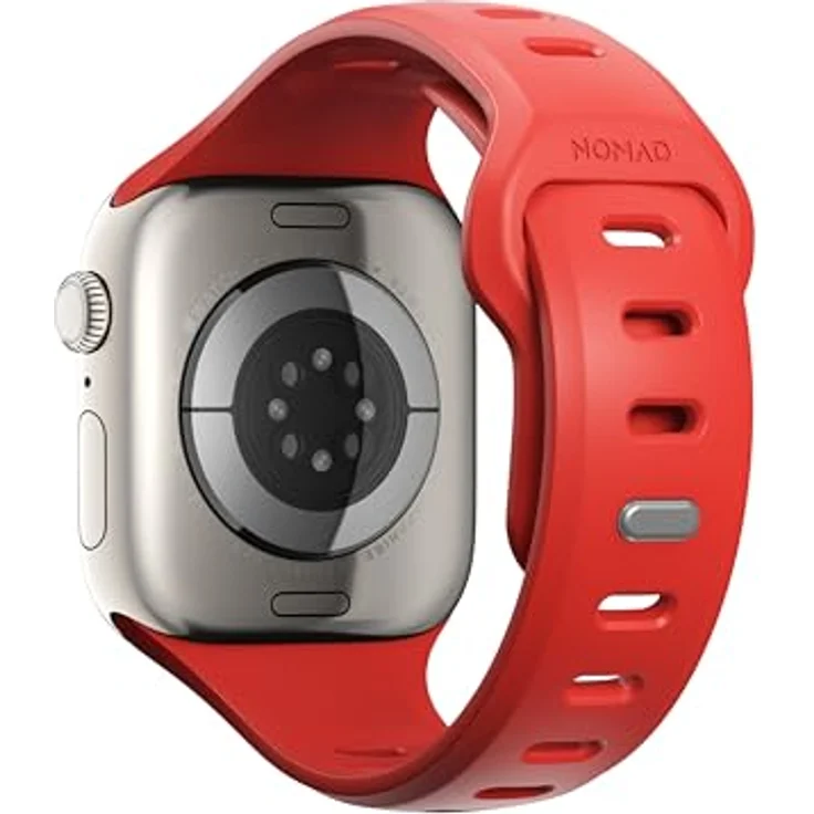 NOMAD Tempo Band für Apple Watch 42mm, wasserfestes und schlankes Sportarmband in Coral – Bild 2