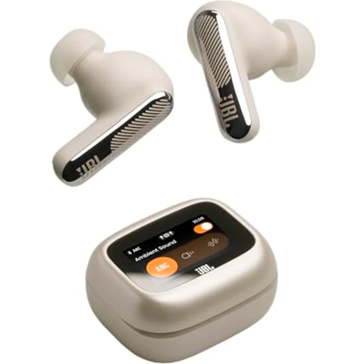 JBL Live Beam 4, Kabellose Noise-Cancelling-Ohrhörer mit Hi-Res Audio, 48 Std. Akkulaufzeit, IP55 wasserdicht, Champagner – Bild 2