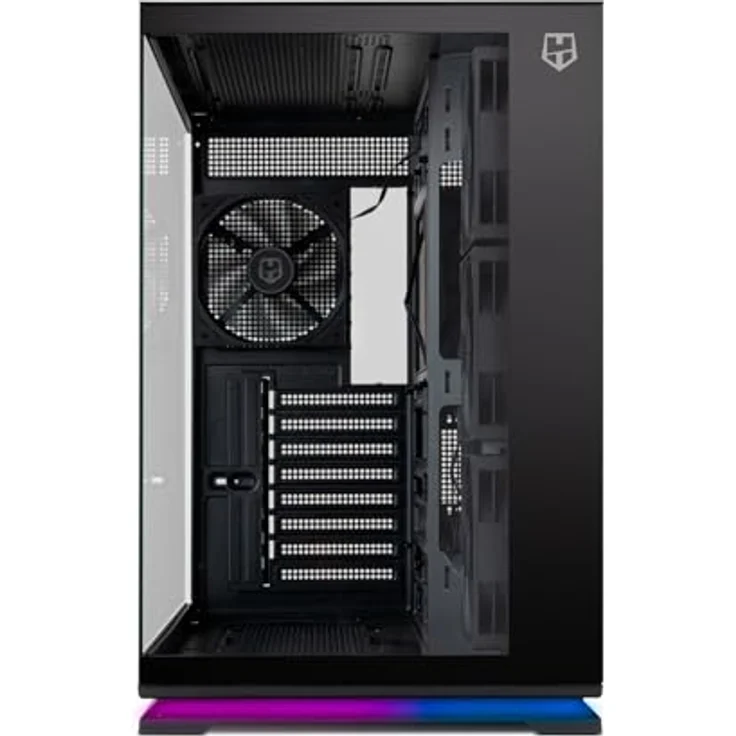 NOX Hummer Galaxy White, Mid Tower ATX Gehäuse aus gehärtetem Glas mit ARGB-Beleuchtung, optimales Kabelmanagement – Bild 2