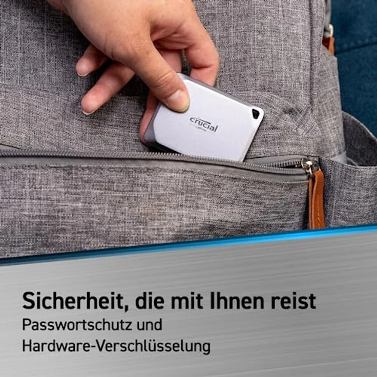 Crucial X9 Pro Portable SSD, USB 3.2 Gen2 USB-C-auf-USB-C-Kabel (10 Gb/s), Schnellanleitung – Bild 5