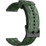 Wigento Smartwatch-Armband Für Samsung Galaxy Watch 7 44 40mm / FE Dunkelgrün Silikon Design Armband - Umweltfreundlich und stilvoll