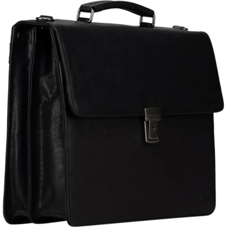 Jost Glasgow Aktentasche, Leder mit RFID-Schutz, 40 cm, schwarz, Laptopfach – Bild 2