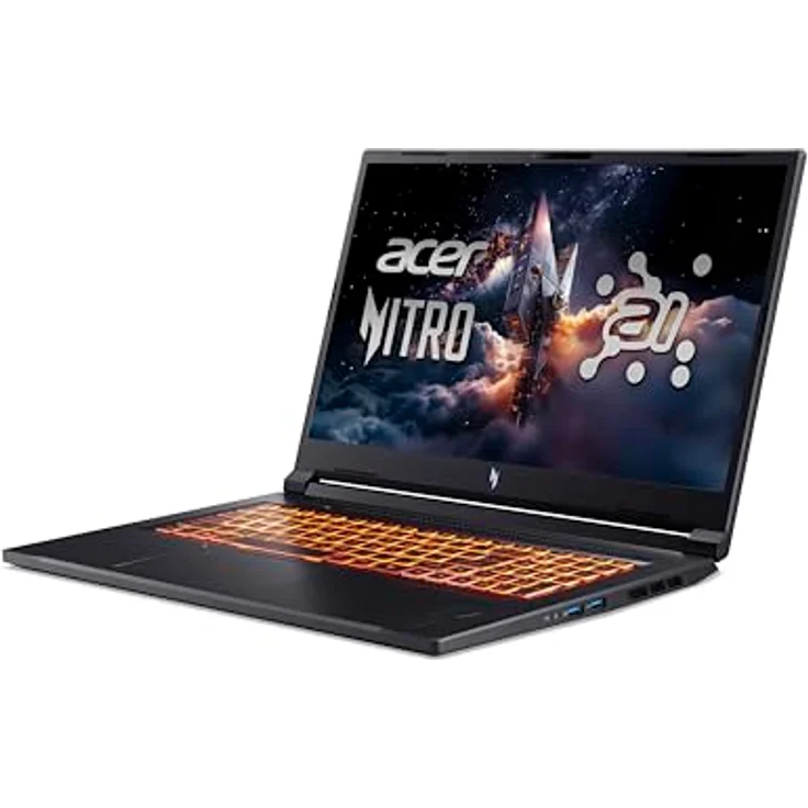 Acer Nitro V 17 AI (ANV17-61-R3KD) Gaming Laptop, 17" FHD IPS 144Hz, AMD Ryzen AI 9 365, 32 GB RAM, 1 TB SSD, NVIDIA GeForce RTX 5070, Windows 11, QWERTZ, schwarz – Bild 4