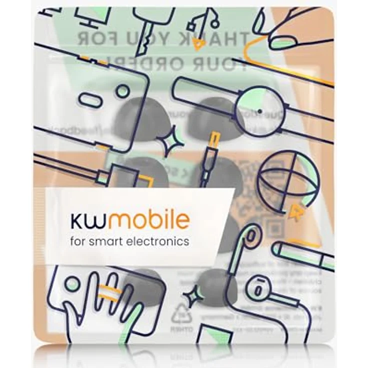 kwmobile 8X Ersatzpolster für Beats Powerbeats Pro, Silikon Ohrstöpsel in Schwarz, 4 Größen – Bild 5