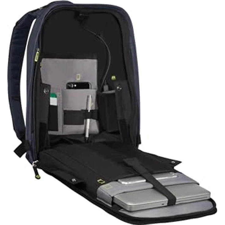 Samsonite Securipak - Laptoprucksack 15.6 Zoll, 44 cm, 17 L, Anti-Diebstahl, Business Organisation, Blau (Eclipse Blue) – Bild 5