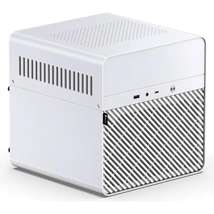 Jonsbo N2 PC-Gehäuse, NAS-Gehäuse, 5+1 Speicherplätze, Hot-Swapping-Technologie, Aluminium, Mini-ITX, Weiß