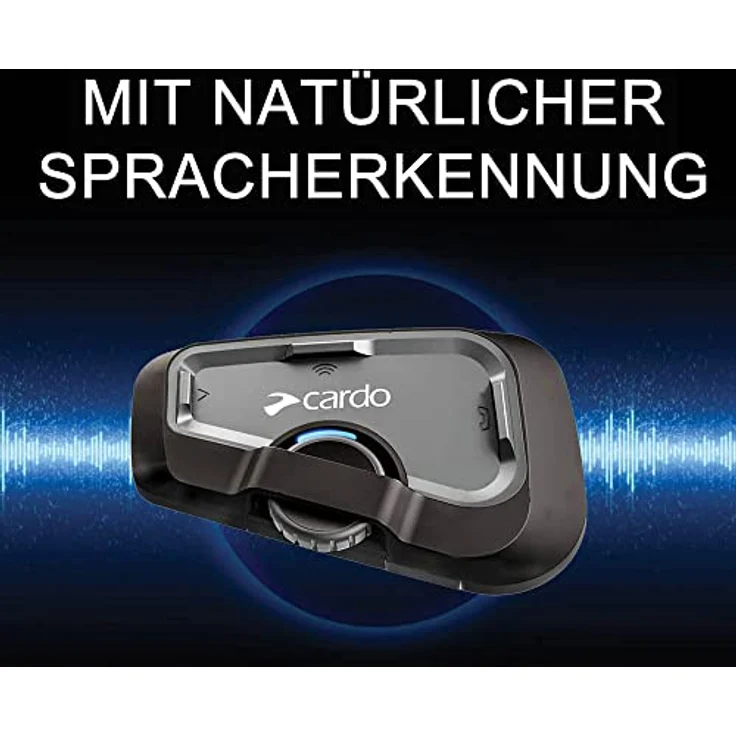Cardo Freecom 4X Motorrad-Intercom, 4 Kanäle, 1200 m Reichweite, natürlicher Sprachbetrieb, Schwarz – Bild 4