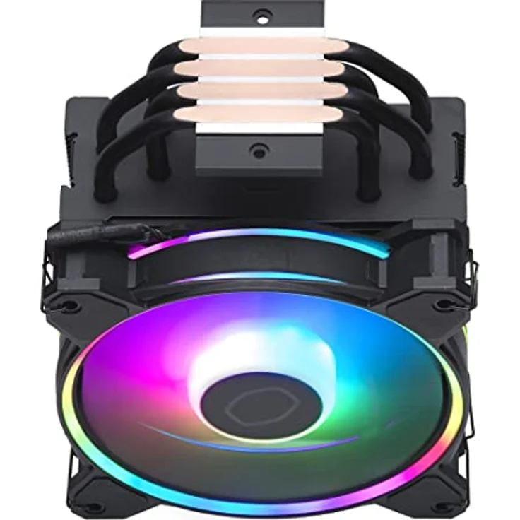 Cooler Master Hyper 212 Halo CPU-Luftkühler – tiefschwarzes Aluminium-Finish, 4 kontinuierliche Direktkontakt-Heatpipes mit Lamellen, MF120 Halo2 ARGB-Lüfter, LGA1700 & AM5 Kühler, ARGB Erkennung – Bild 5