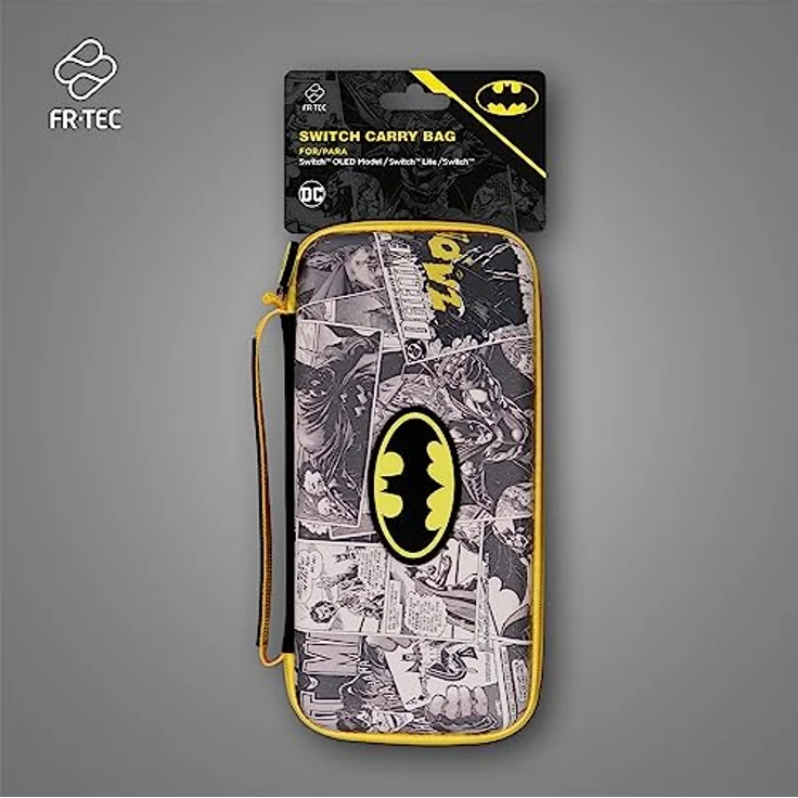 FRTEC Trage- und Aufbewahrungstasche, offiziell von DC lizenziert, Premium-Tasche für Nintendo Switch, OLED und Lite (Batman) – Bild 5