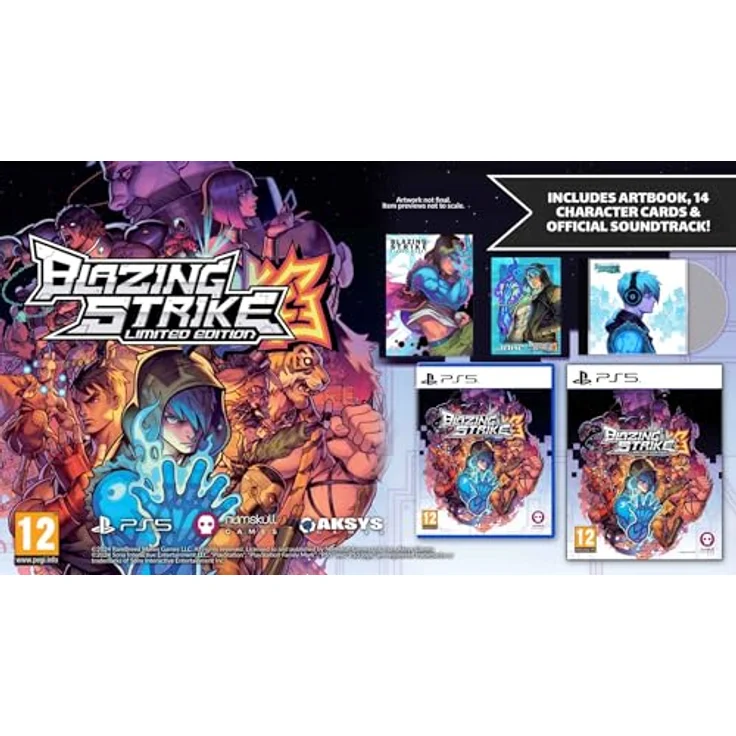 Numskull Games Blazing Strike Limited Edition, 2D-Kampfspiel mit buntem 112pg Artbook und Sammelfigurenkarten – Bild 1