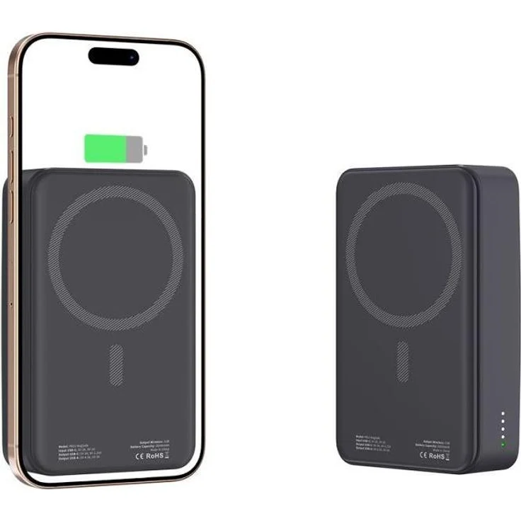 Tech-Protect PB12 LifeMag, Powerbank 20000 mAh mit MagSafe-Magnetfunktion, 15 W, Schwarz