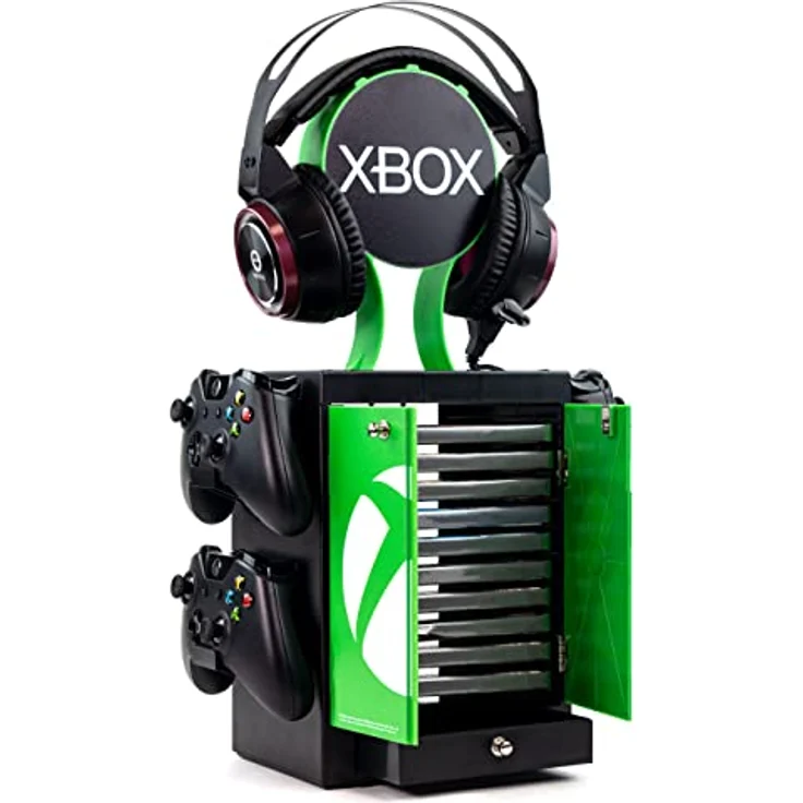 Numskull OFFICIAL XBOX GAMING LOCKER, Diskettenhalter für Spiele, schwarz – Bild 1