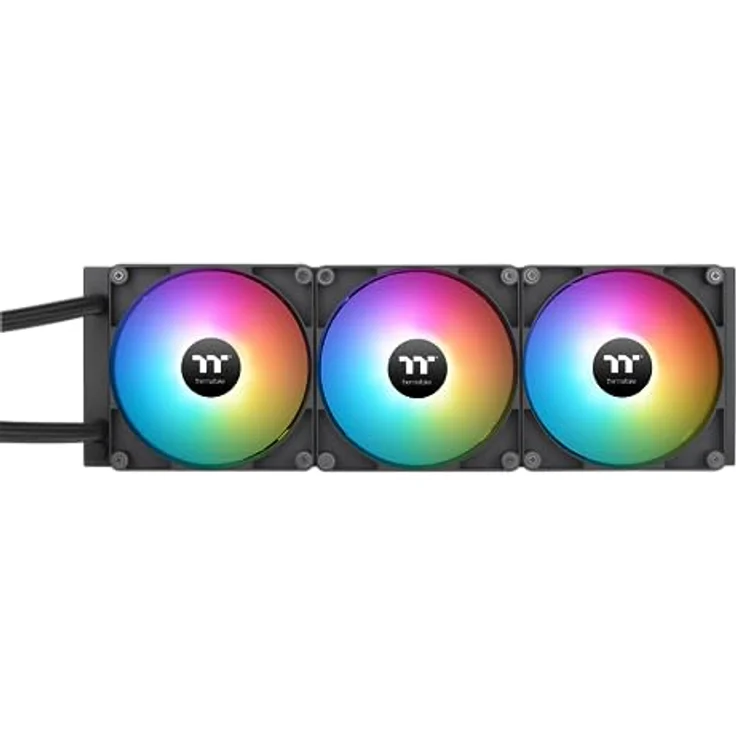 Thermaltake TH420 V2 Ultra ARGB Sync All-In-One Liquid Cooler, Schwarz - Wasserkühlung für große Gehäuse mit CT140 ARGB Lüftern abstimmbare Pumpe und LCD-Display, Kompatibel mit Intel und AMD CPU-Sockeln, 5V ARGB Connector Clip für korrekten Anschluss – Bild 5