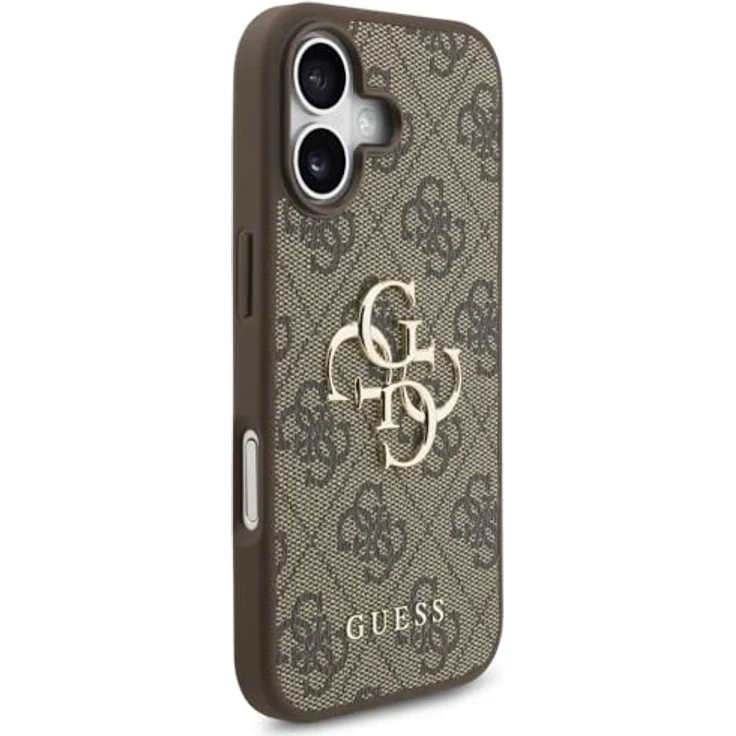 CG MOBILE Guess 4G Groß Logo Hülle, Kunstleder Hardcase für iPhone 17, Braun – Bild 4