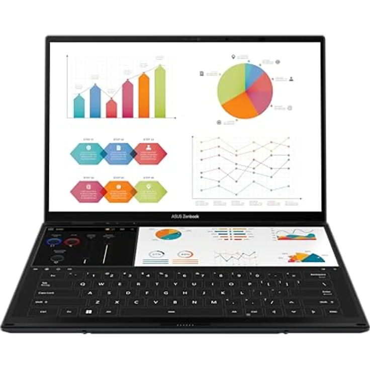 ASUS Zenbook Duo UX8406MA-QL308X 2-in-1 Laptop, 14" Touchscreen, Intel Core 7, 16 GB RAM, 1 TB SSD, Windows 11 Pro, Grau – Bild 4