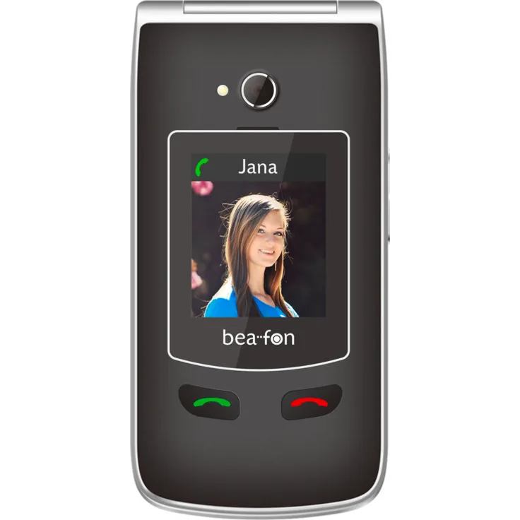 Beafon SL645plus LTE, Klapphandy mit 3 MP Kamera, 2.8" Display, 1000 mAh, Schwarz/Silber, Single SIM