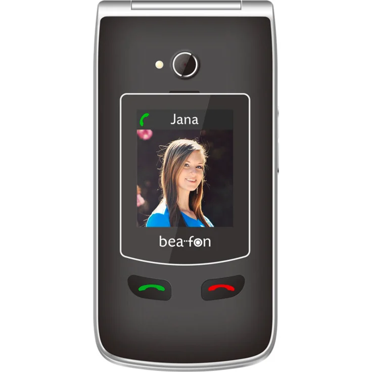 Beafon SL645plus LTE, Klapphandy mit 3 MP Kamera, 2.8" Display, 1000 mAh, Schwarz/Silber, Single SIM