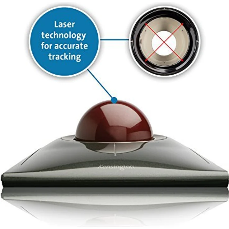 Kensington SlimBlade Mouse, Kabelgebundene Maus mit Trackball, Kompatibel mit Windows & macOS, ideal fürs Home Office, schwarz,K72327EU – Bild 8