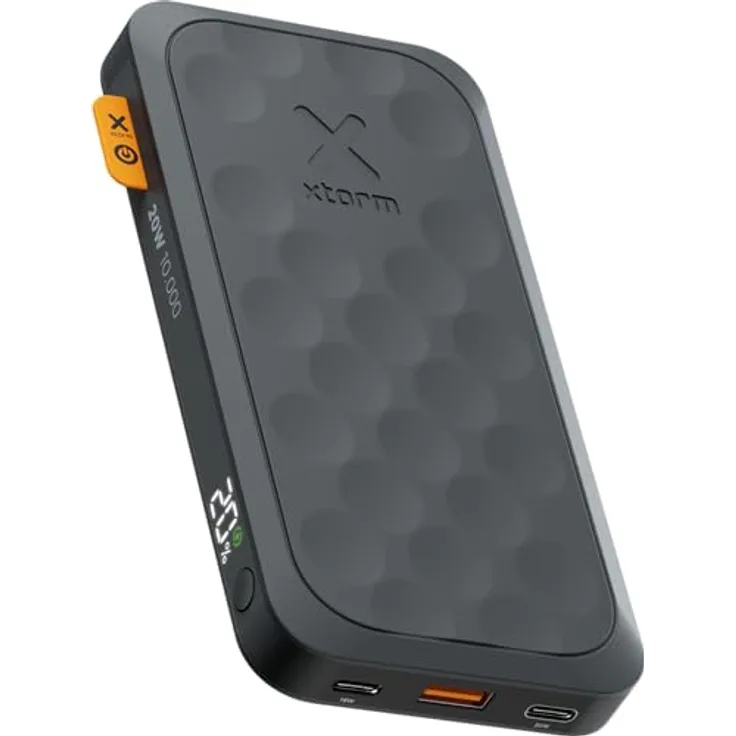 Xtorm Fuel Series 5 20W Powerbank, 10.000mAh, 2 x USB-C / 1 x USB-A, Flugzeugfest, Geeignet für Samsung und iPhone, Midnight Black