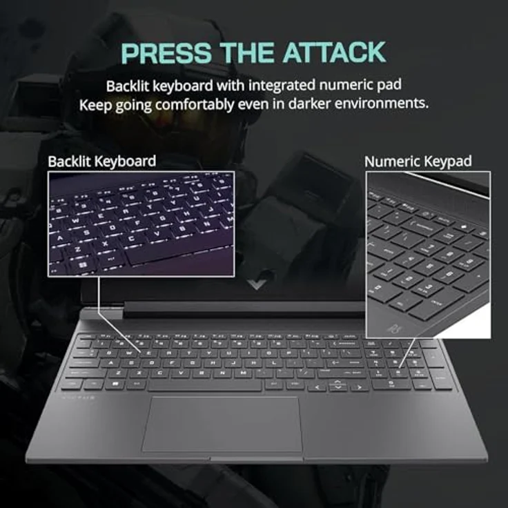 HP 725 - Tastatur-und-Maus-Set - wiederaufladbar mit ultraschnellem Superkondensator - QWERT - in Schwarz – Bild 4