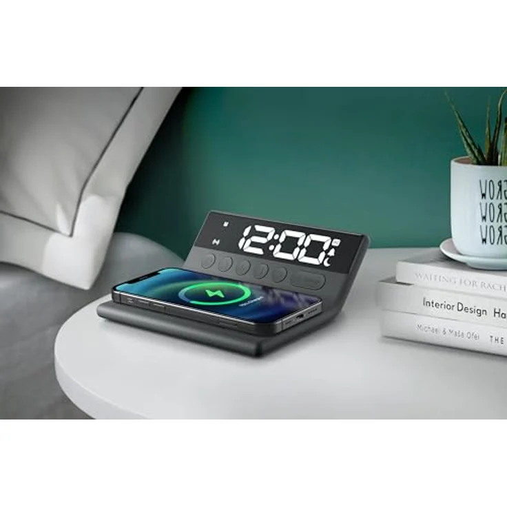 Muse M-168 WI Radio with a wireless charger, Radio, Schwarz – Bild 2