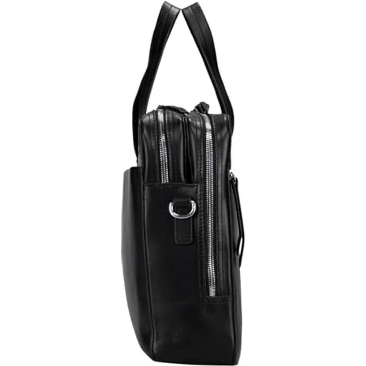 Jost Arva Aktentasche, 100% Leder, 36 cm mit Laptopfach, schwarz – Bild 4